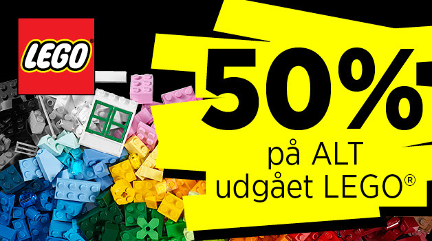 50% på alt udgået LEGO