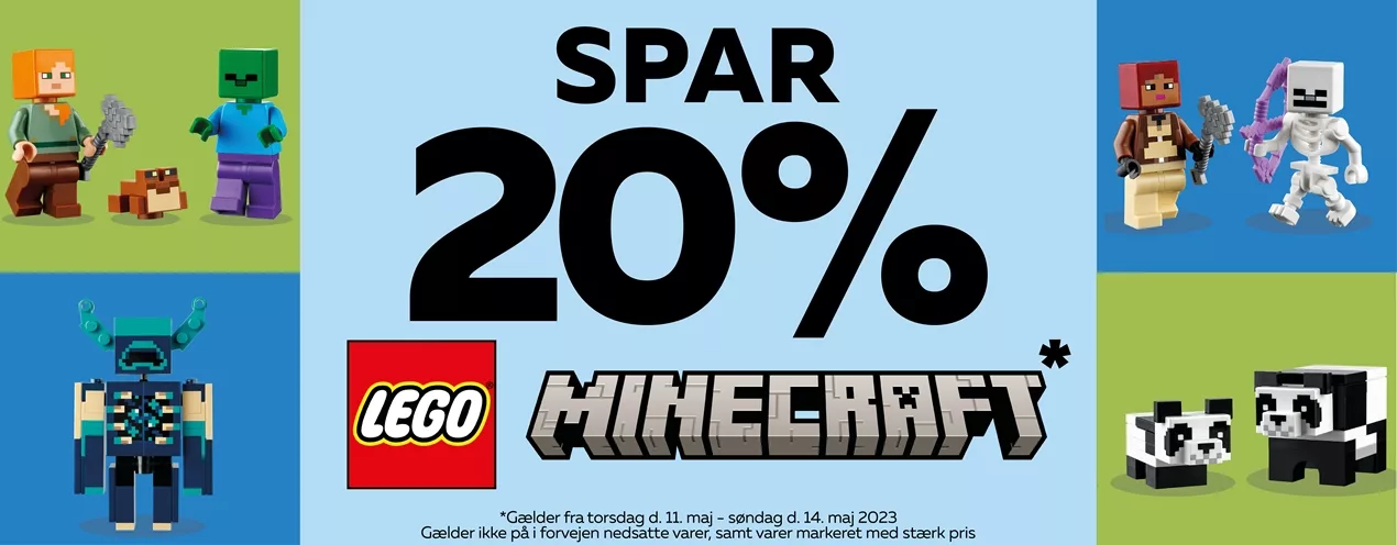 Slutning vært Allerede Legekæden: Spar 20% på LEGO Minecraft - brickzone